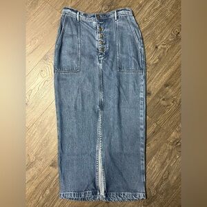 *NWOT* Young Fabulous & Broke Dara Denim Midi Skirt